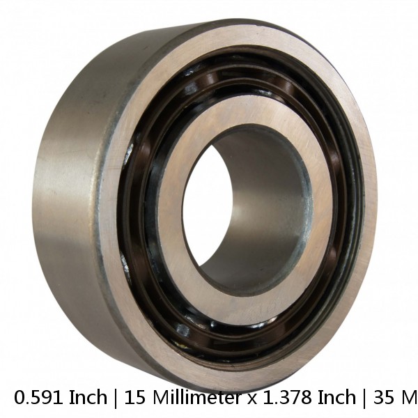 0.591 Inch | 15 Millimeter x 1.378 Inch | 35 Millimeter x 0.433 Inch | 11 Millimeter  CONSOLIDATED BEARING 7202 B  Angular Contact Ball Bearings