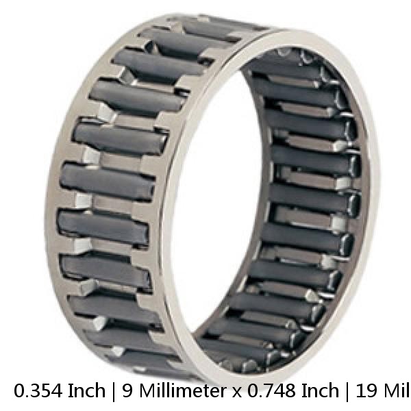 0.354 Inch | 9 Millimeter x 0.748 Inch | 19 Millimeter x 0.472 Inch | 12 Millimeter  CONSOLIDATED BEARING NKI-9/12  Needle Non Thrust Roller Bearings