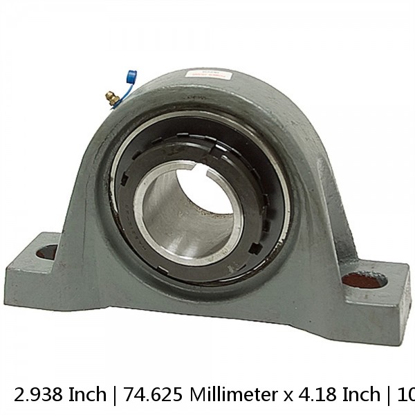 2.938 Inch | 74.625 Millimeter x 4.18 Inch | 106.172 Millimeter x 3.25 Inch | 82.55 Millimeter  QM INDUSTRIES QVVPL16V215SN  Pillow Block Bearings