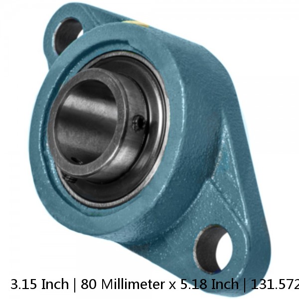 3.15 Inch | 80 Millimeter x 5.18 Inch | 131.572 Millimeter x 3.74 Inch | 95 Millimeter  QM INDUSTRIES QAAPR18A080SN  Pillow Block Bearings