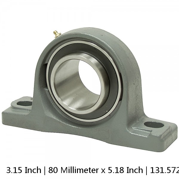 3.15 Inch | 80 Millimeter x 5.18 Inch | 131.572 Millimeter x 3.74 Inch | 95 Millimeter  QM INDUSTRIES QAAPR18A080SO  Pillow Block Bearings