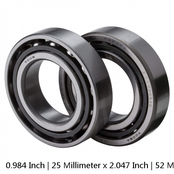 0.984 Inch | 25 Millimeter x 2.047 Inch | 52 Millimeter x 0.591 Inch | 15 Millimeter  TIMKEN JM205PP FS57658Q  Precision Ball Bearings