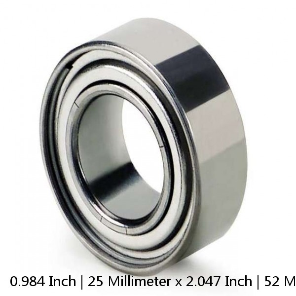 0.984 Inch | 25 Millimeter x 2.047 Inch | 52 Millimeter x 0.591 Inch | 15 Millimeter  TIMKEN JM205PPC3 FA54049  Precision Ball Bearings