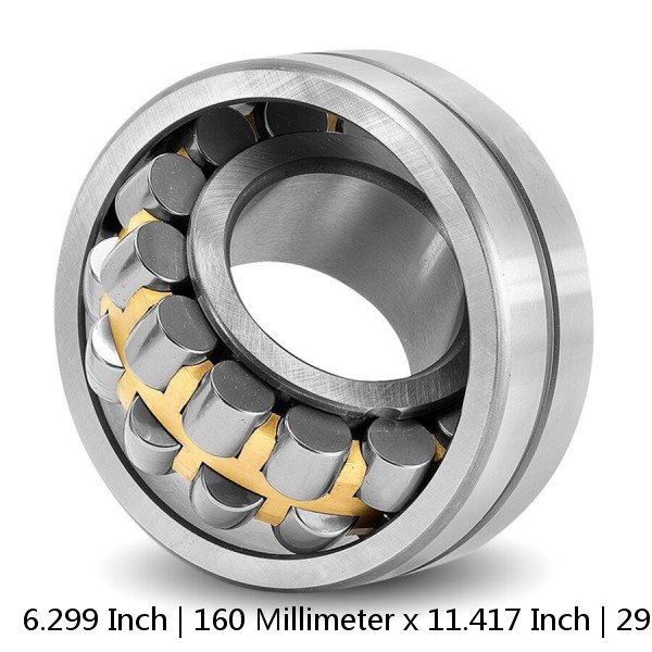 6.299 Inch | 160 Millimeter x 11.417 Inch | 290 Millimeter x 3.15 Inch | 80 Millimeter  LINK BELT 22232LBKC3  Spherical Roller Bearings