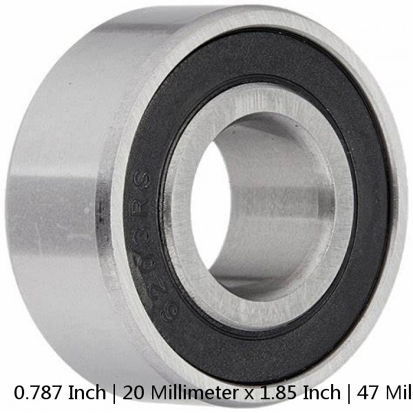 0.787 Inch | 20 Millimeter x 1.85 Inch | 47 Millimeter x 0.812 Inch | 20.62 Millimeter  TIMKEN MW204PP FS57658B  Precision Ball Bearings #1 image